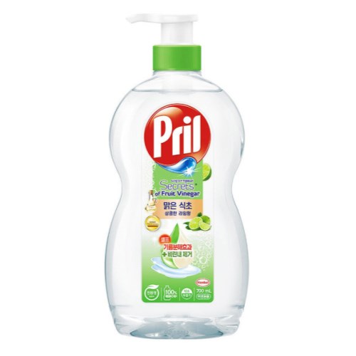 프릴 맑은식초 주방세제 상큼한 라임 700ml (4개)_이미지