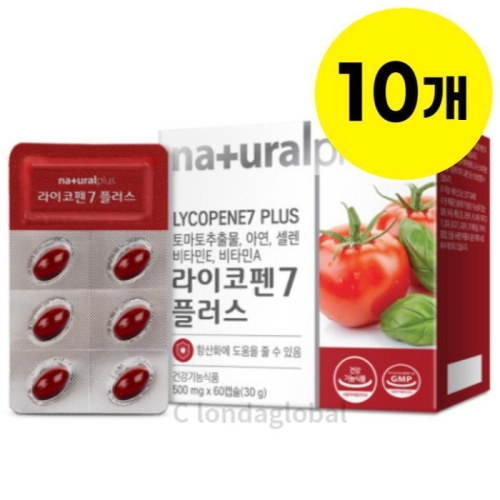 내츄럴플러스 라이코펜7 플러스 500mg 60캡슐 (10개)_이미지