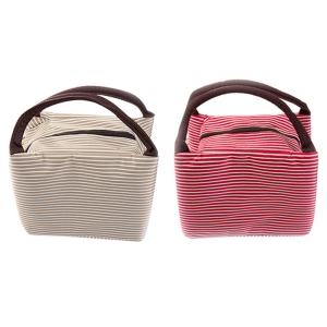 방수 보온보냉 파우치 옥스포드 스트라이프 베이지 23 x 17 cm 2개입