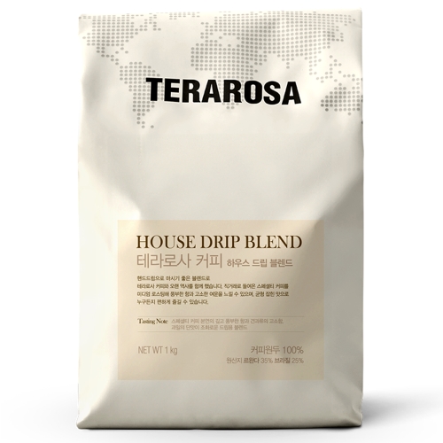 테라로사 커피 하우스 드립 블렌드 홀빈 분쇄안함 1kg (1개)