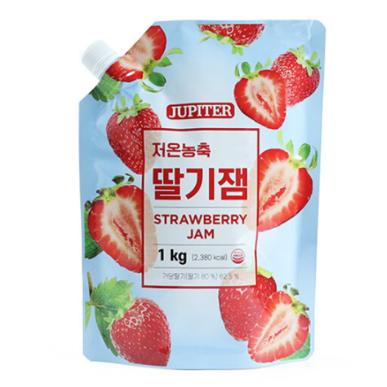쥬피터 저온농축 딸기잼 1kg (2개)