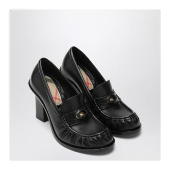 ������ Cadet black leather loafers with heel 8111894169546/XL_BURBE-A1189 T