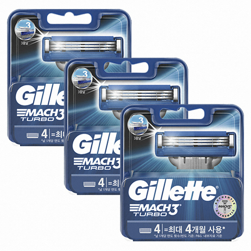 질레트 마하3 터보 면도날 (12개)_이미지