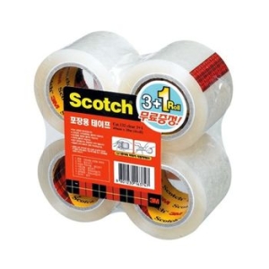 3M 스카치 포장용 테이프 투명 리필4개 132R 48mm x 20m (2개)_이미지