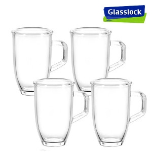 SGC솔루션 글라스락 다용도 손잡이 머그컵 510ml 4p세트 유리잔_이미지