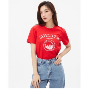 여성 실켓터치 시티 프린트 티셔츠 PR7CH361