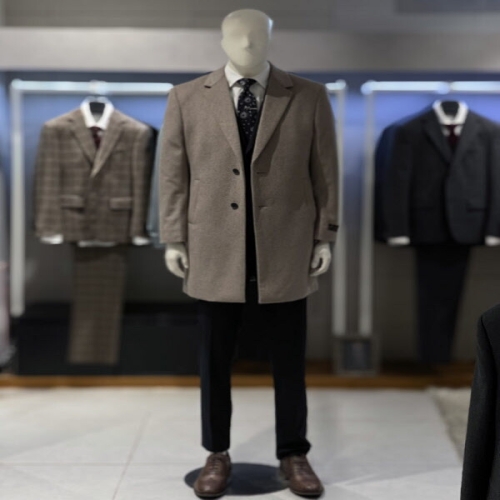 트루젠 극소량 베이지 캐시미어블랜드 체스터 기본핏 코트 2244CL100150_이미지