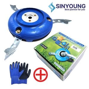 올뉴 다쓸이 신형 예초기날 본체+쇠칼날3개 국산 신영테크 제초 안전날 잡초제거 벌초 1661897