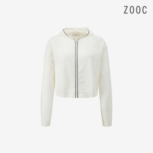 ZOOC 후드넥 집업 크랍 가디건 IV_V252KSL933_이미지