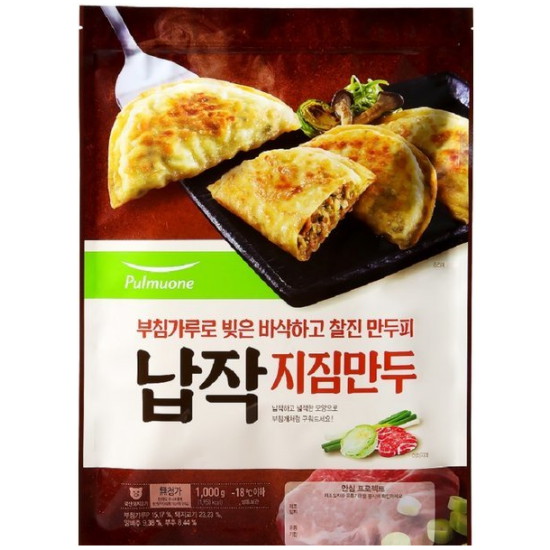 풀무원 납작 지짐만두 1kg (1개)_이미지