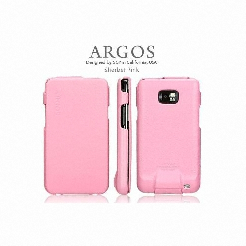 슈피겐 갤럭시S2 가죽케이스 아르고스 샤베트핑크 (SHW-M250S/K)_이미지