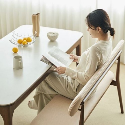  스칸디아 토스카나 포세린 세라믹 원목 식탁 1400 [벤치2개]