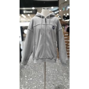 골스튜디오 제주점 GOAL STUDIO G LOGO MICRO FLEECE FULL ZIP-UP JACKET-MELANGE GREY-..