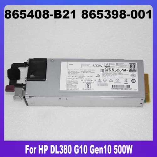 HP Y스토어 380 Gen10 500W 전원 공급 장치용 새 PSU HSTNS-PL40-1 865408-b21 PS-2501-..