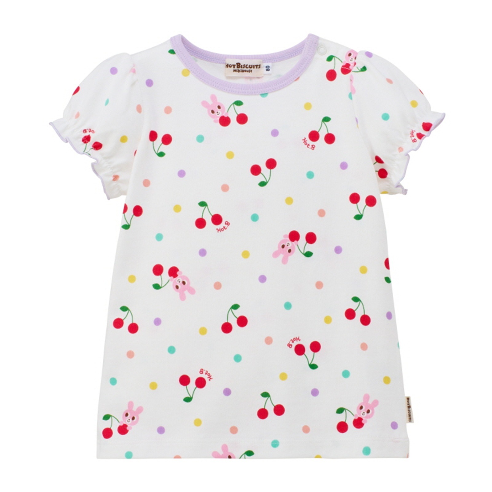 미키하우스 10 17R205202 HB 캐빗 도트 체리 반팔 티셔츠 여름티셔츠