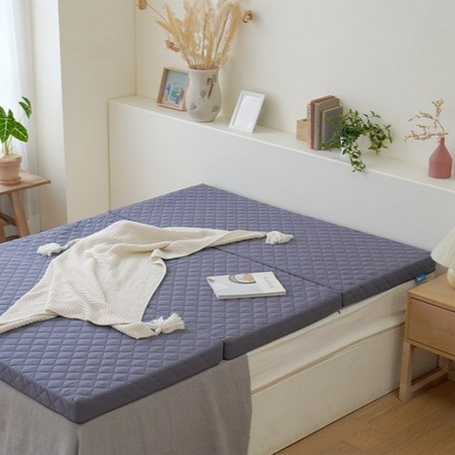 블루몽 3단 접이식 트랜스폼 매트리스 SS (15cm)_이미지