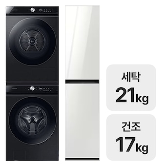 삼성전자 비스포크 AI <b>WF21A9400KV</b> + <b>DV17A9720BV</b> + 에어드레서 DF18CB8600WR