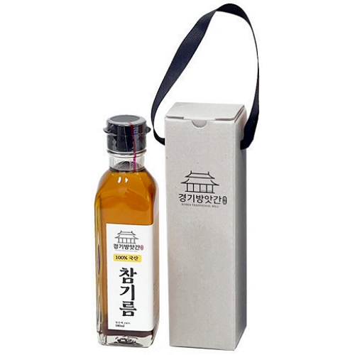 경기방앗간 국산 참기름 180ml 선물포장 (1개)_이미지