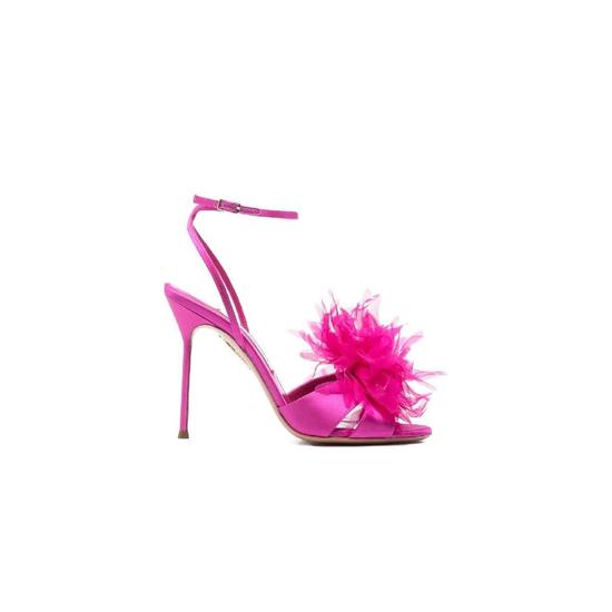 아쿠아주라 Poeme feather detail sandals PPMHIGS0SAO T