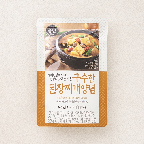 신세계푸드 올반 구수한 된장찌개양념 140g (1개)_이미지