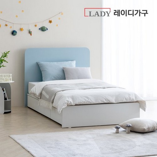 레이디가구 멜로 슬림헤드 수납 침대 S (포켓스프링)_이미지