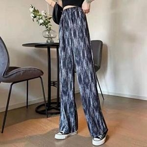 패션 JHQSYDF4_51IB 타이다이 패턴 여성 아이스 밴딩 팬츠