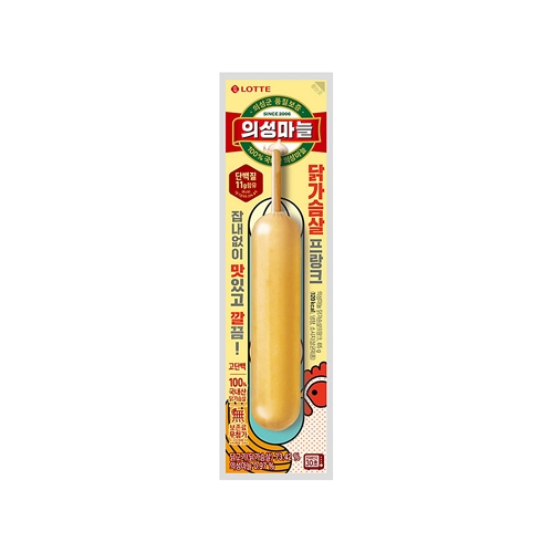 롯데푸드  의성마늘 닭가슴살 프랑크소시지 65g (4개)