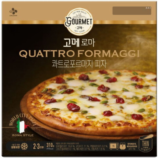 CJ제일제당 고메 로마 콰트로 포르마지 피자 310g (1개)