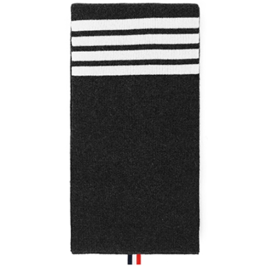 톰브라운 4 바 스트라이프 캐시미어 립 머플러 MKS026A 00011 (025, 차콜)_이미지