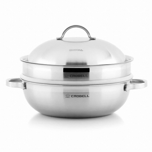 신영스텐 크로벨 통3중 2단 찜기 [28cm]