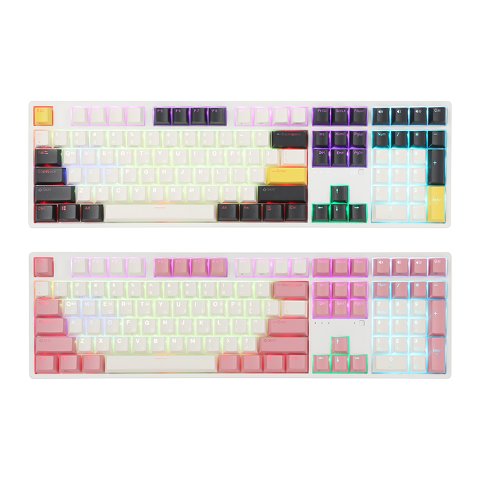 앱코 KN10C PBT 무접점 키보드 (핑크, 45g)_이미지