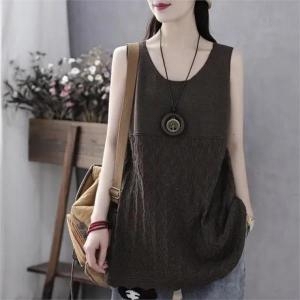 셀러허브 오버핏 조끼 펀칭 박시 니트 베스트 vs-05-a S9702245A
