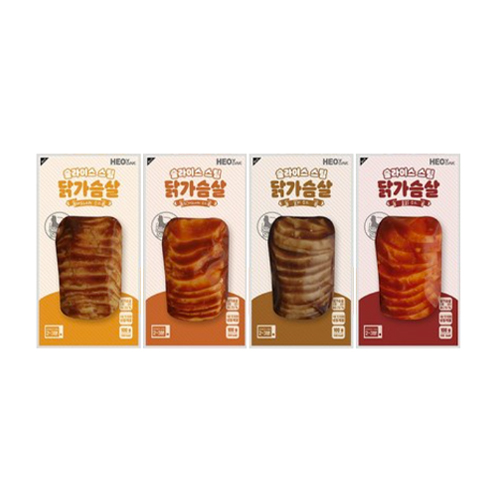 슬라이스 스팀 소스 닭가슴살 4종 100g