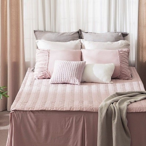 리빙룸 애끌리아 셔링 자수 DI 플란넬 패드 (킹 K)