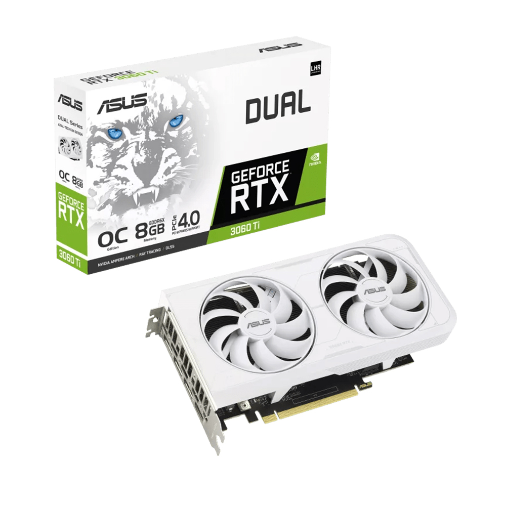 ASUS DUAL 지포스 RTX 3060 Ti O8G OC D6X 8GB White