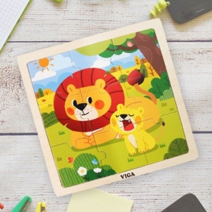 에이치플러스몰 비가 유아 원목퍼즐 9pcs WDBC913_이미지