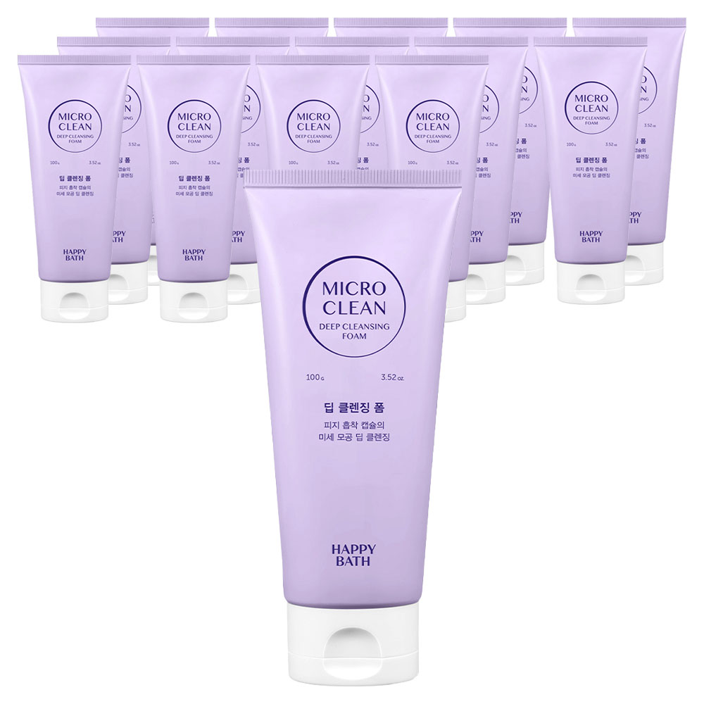 아모레퍼시픽 해피바스 마이크로 클린 딥 클렌징 폼 100g (15개)