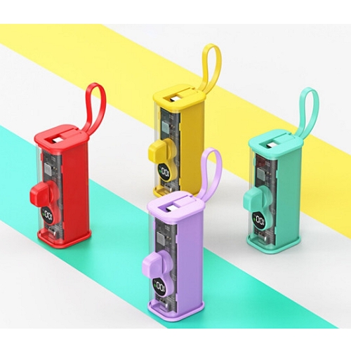 주닉스 B형 미니 도킹형 보조배터리 5000mAh (8핀+C타입)_이미지