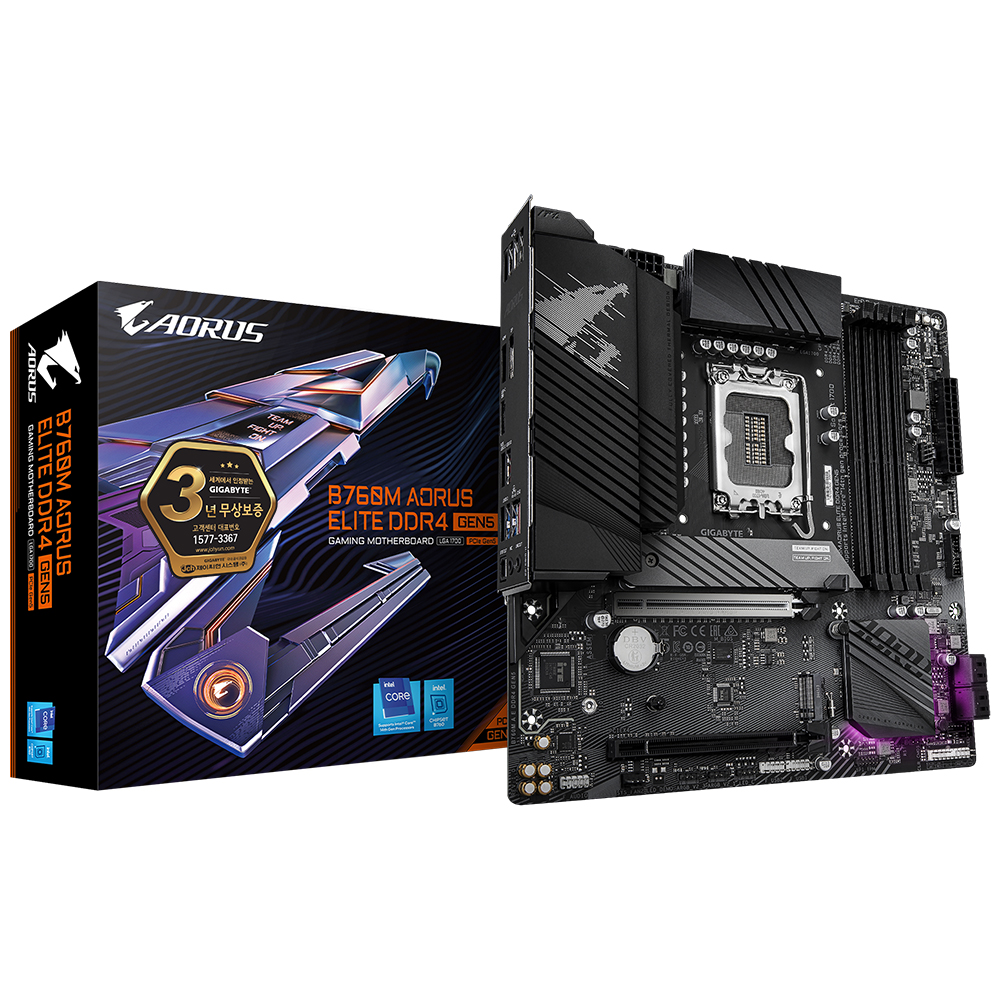 GIGABYTE B760M AORUS ELITE D4 GEN5 제이씨현이미지입니다. 누르면 해당 게시물로 새창이동합니다.