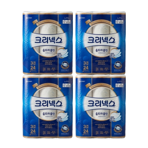 유한킴벌리 크리넥스 울트라 클린 25m (24롤) (4팩)