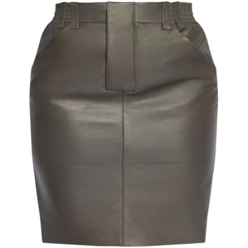  생로랑 미디 스커트 803422 YCEP2 1243 GRIS MACADAM
