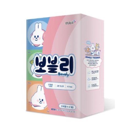 모나리자 보블리 미용티슈 100매 (6입) (1팩(6입))_이미지