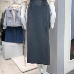 더틸버리 사이드 버클 H라인랩 스커트MTS3M0SK031_DG_이미지