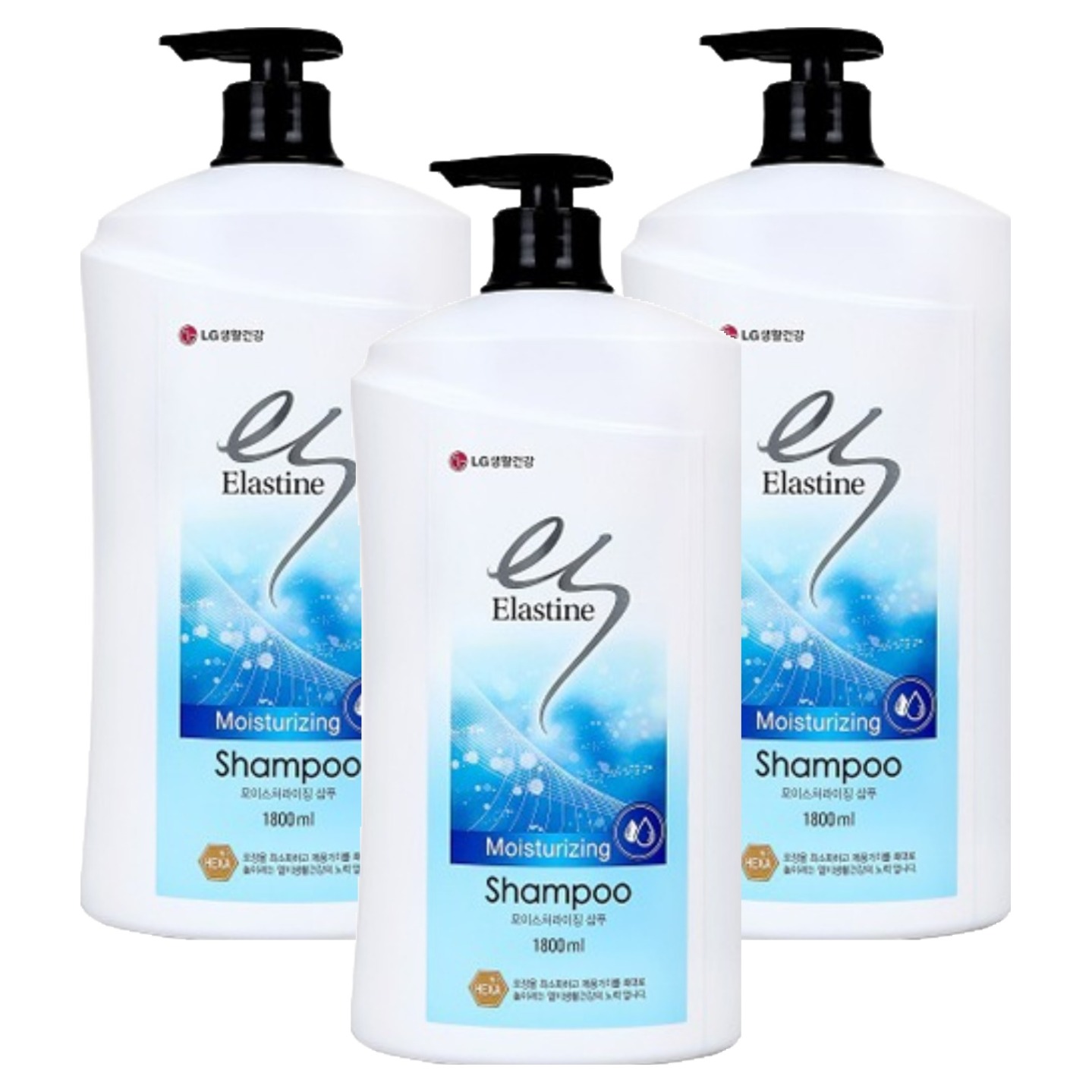 엘라스틴 모이스처라이징 샴푸 1.8L (3개)_이미지