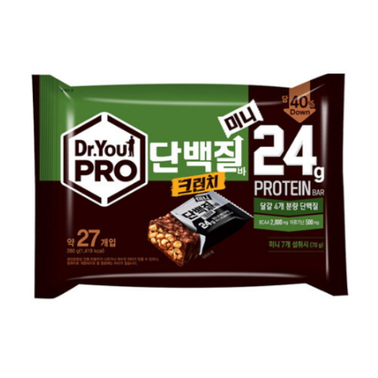 오리온 닥터유 프로 단백질바 크런치 미니 27개입 280g (1개)