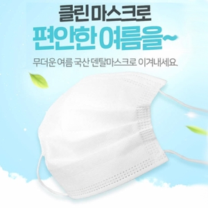   씨앤씨코리아 클린마스크 일회용 3중 필터마스크 대형 [100개] 상품이미지