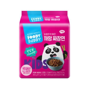 하림 푸디버디 까망짜장면 91g(봉지) (4개)_이미지