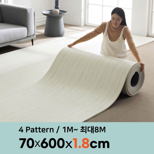 삼바텍 제로벨 18T 폭 70cm x 6m PVC 롤매트 층간소음방지_이미지