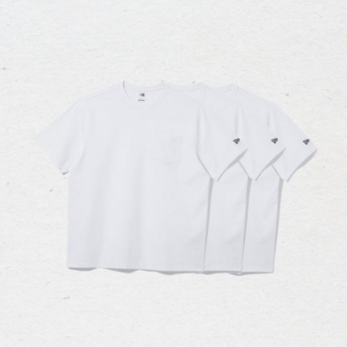 뉴에라 LIGHTERA 에센셜 3팩 포켓 반팔 티셔츠 멀티_14697423