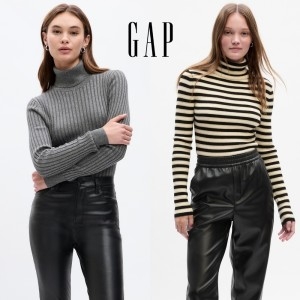 GAP 741561 여자 골지 터틀넥 스웨터